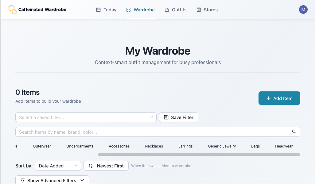 Wardrobe Screen - Empty Wardrobe.png